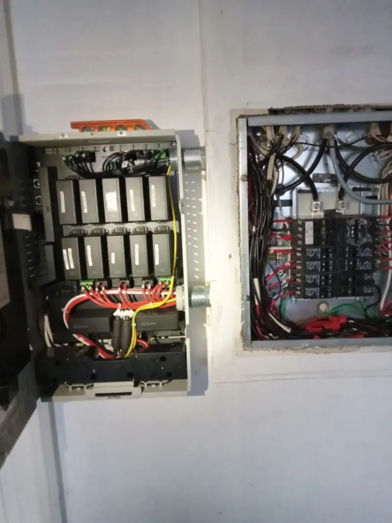 Electrical panel upgrade completed for Security Camera Wiring in Byron